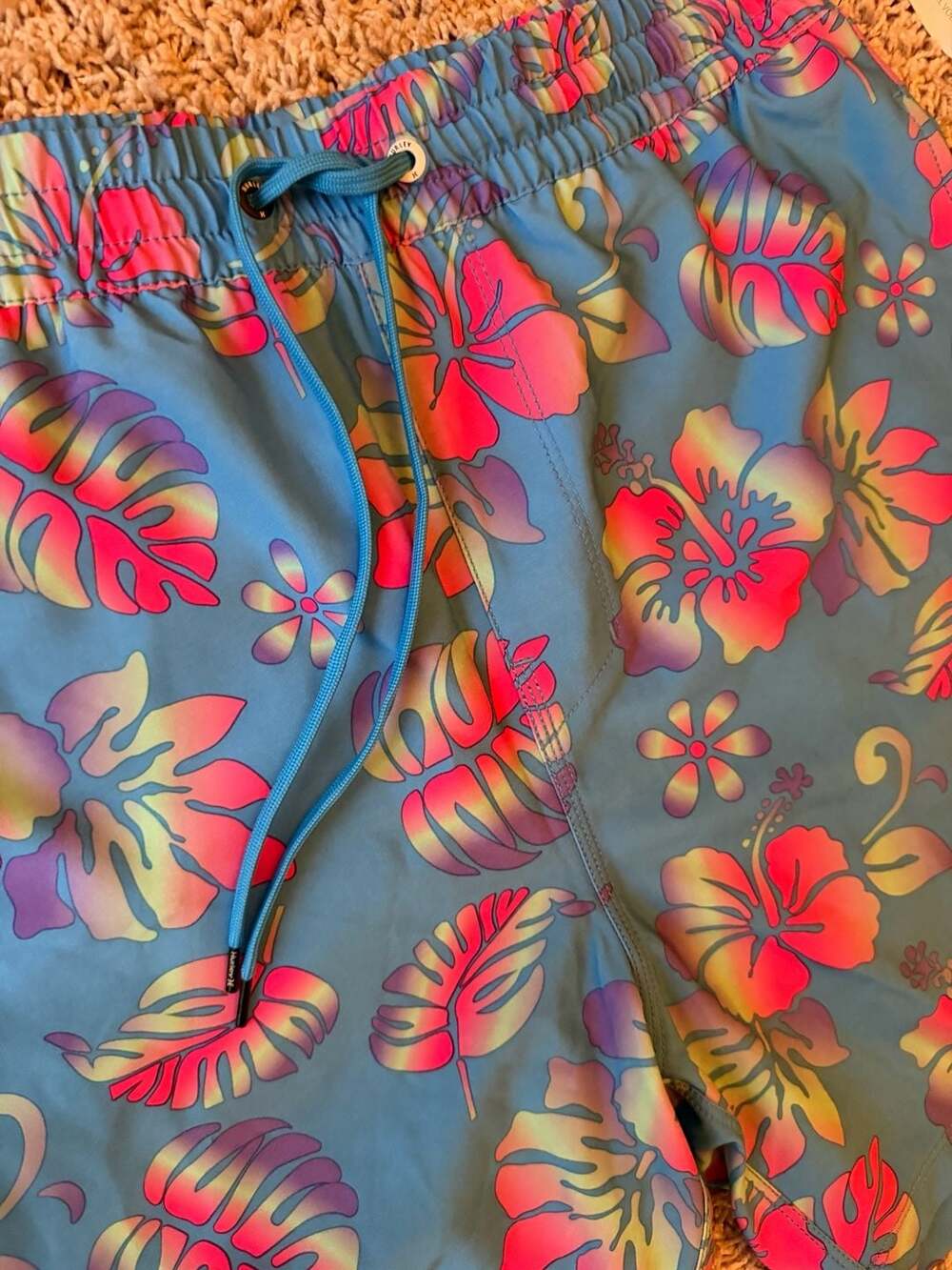 Hurley Cannonball Volley Floral Print Swim Trunks - Picture 3 of 7